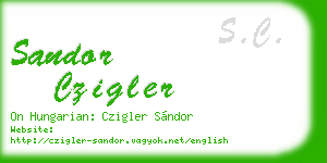 sandor czigler business card